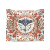 Totenkopfmotte Boho Wandteppich